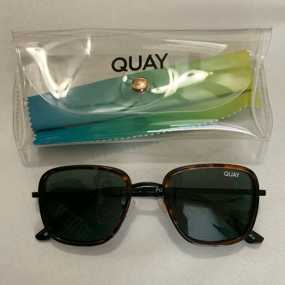 Quay Australia Polarized Sunglasses - Square Tortoise